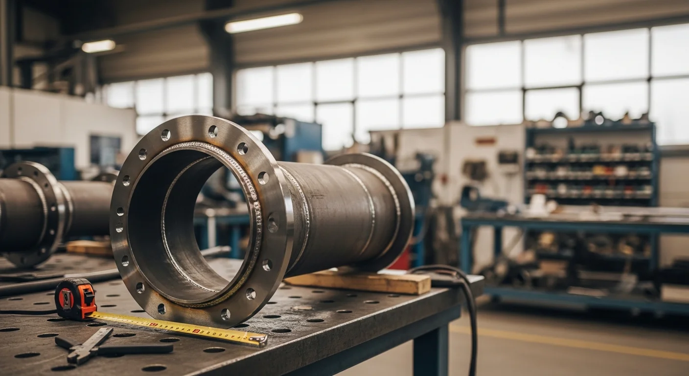 Custom metal fabrication work on industrial jobsite