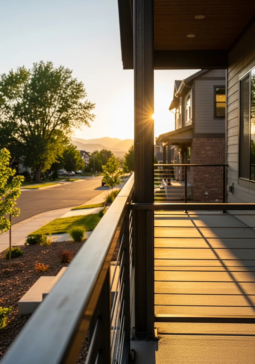 Modern residential construction in Fort Collins neighborhood with completed exterior.