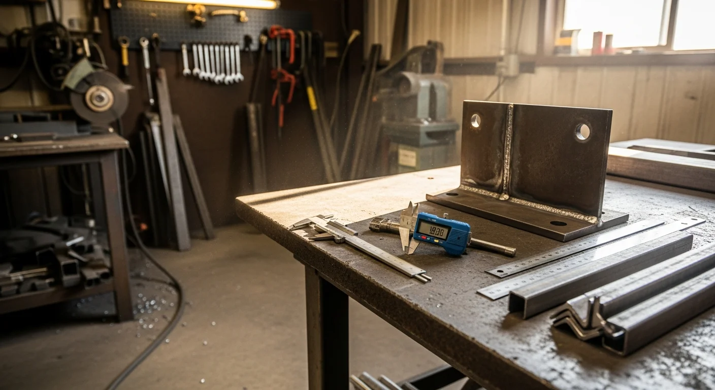 A finished custom-fabricated metal assembly produced by Oryx Ridge Services LLC for an industrial client in Evans, CO. The welded steel frame shows clean weld seams and a powder-coated finish suited for heavy-use field installation in Weld County.